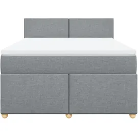 vidaXL Boxspringbett 140 x 200 cm Hellgrau