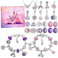 LuxusKollektion Schmuck-Adventskalender Adventskalender Schmuck 2025 Mädchen 24Teile 2 Armbänder 2 Halsketten