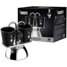 Bialetti Mini Express Induktion Set, Espressokocher - 2 Becher