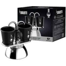 Bialetti Mini Express Induktion Set, Espressokocher - 2 Becher