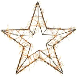 LED Stern Leuchtstern Metallstern 300 LED H: 38cm Weihnachtsdeko für Außen