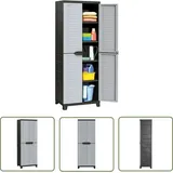 Kunststoffschrank 65x45x181 Cm - Aufbewahrungsbox - Garderobe - Schuhschrank - Werkzeugschrank - Kunststoffeinrichtung - The Living Store