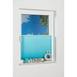 K-HOME Klemmfix-Plissee Pisa 115 x 130 cm Iceblau