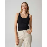 Opus Tanktop aus Baumwoll-Elasthan-Mix, Black, 42