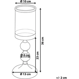 Beliani Teelichthalter Cotui Glas Silber