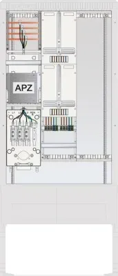 ABN SZ207ZL2402A Zähleranschlusssäule 2 ZP APZ Leerpl 4pol HLAK 25qmm Hausanschlußkasten