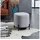 EGLO Hocker Mashike Kunststoff 39 x 41 x 39 cm Grau/Schwarz