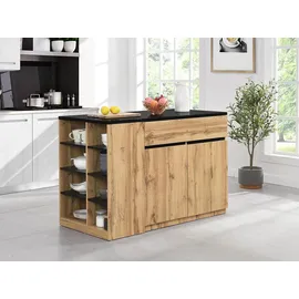 vente-unique Kücheninsel mit Stauraum 0 x 0 x 0 cm Schwarz