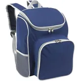AS Picknickrucksack 2 Personen mit Geschirr und Besteck Picknickkorb Kühlfach AS - Blau/Grau
