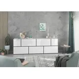 BMG Möbel Sideboard Modul+ (7-teilig, besteht aus 5x Schrank mit Klappe, 2x Schrank mit Tür), MDF Fronten tiefgezogen, Made in Germany