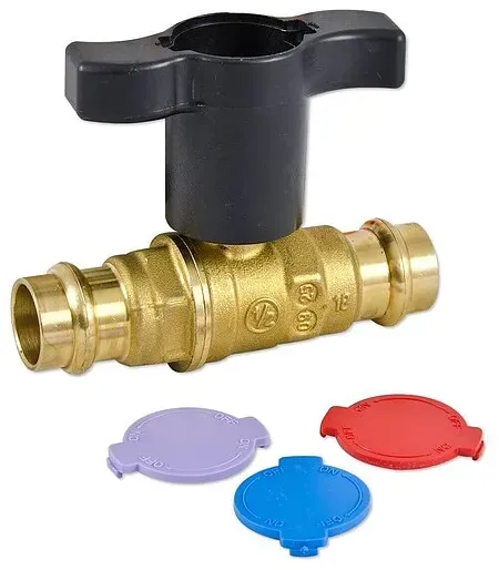 Giacomini Press-Kugelhahn für Solar - 22 mm x 22 mm - voller Durchgang - max. 180°C