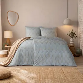 Estella Mako Jersey Interlock Bettwäsche Cielo Farbe: 810/grau 135x200 + 80x80 cm