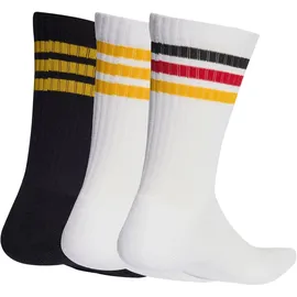 adidas 3-Streifen Dämpfende Sportswear Crew Socken 3er Pack Weiß/Schwarz/Gold 40-42