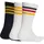 adidas 3-Streifen Dämpfende Sportswear Crew Socken 3er Pack Weiß/Schwarz/Gold 40-42