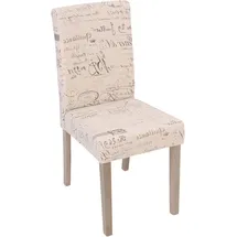 chefgastro Esszimmerstuhl Textil beige 2er Set