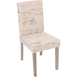 chefgastro Esszimmerstuhl Textil beige 2er Set