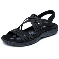 Skechers Damen Reggae Slim-Sunnyside 2.0 Sandale, Schwarz/Schwarz, 37 EU - 37 EU