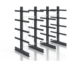 Stier Kragarmregal schraubbar doppelseitig 3 Felder mit 4 Ebenen 3840x3530x400mm