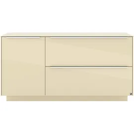 Set One by Musterring Reno Lowboard 137 cm Braun Glas/Metall/Holzwerkstoff