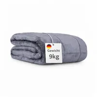 BestLivings Gewichtsdecke 135x200cm - Entspannungsdecke 9kg - Anti Stress und Therapiedecke Anthrazit - Öko Tex - beschwerte Kuscheldecke mit Glasperlenfüllung