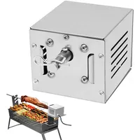 Futchoy Grillmotor für Grillspieß 25W Edelstahl Grillspiess Motor bis 100KG Belastbar BBQ Drehmotor 2,5UPM Barbecue Grill Motor Roaster Grill für Rotisserie, Spießbraten, Schaschlik, Spanferkel