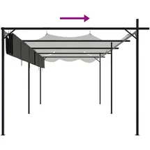 vidaXL Pergola mit Schiebedach Anthrazit 589x292x230 cm