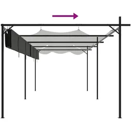 vidaXL Pergola mit Schiebedach Anthrazit 589x292x230 cm