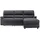 vente-unique Ecksofa Relaxsofa elektrisch - Stoff - Ecke Rechts - Anthrazit - LUNANO