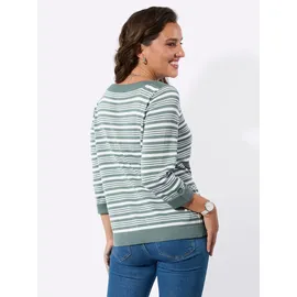 Casual Looks Ringel-Pullover Jade/Ecru 50