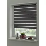 otto home Deco Company Duo Klemmrollo, Doppelrollo, Rollo für Fenster ohne Bohren, Alle Montage-Teile inklusive, Polyester, Anthrazit, 90 x 150 cm
