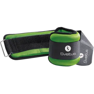 Sveltus 0942_1 kg — Gewichtete Armbänder — 1 kg Lycra (das Paar — 1 kg x 2) — Grün