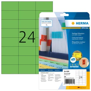 Herma Adressetiketten 4469 grün 70,0 x 37,0 mm 20 Blatt 480 St.