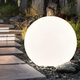 Expo Börse Solarleuchte Kunststoff 3er Set IP44 weiß silber