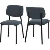 ravino A21 Esszimmerstuhl Polyester blau 4er Set