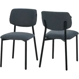ravino A21 Esszimmerstuhl Polyester blau 4er Set