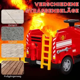 aiyaplay Kinder Elektroauto Feuerwehrauto rot (6v)