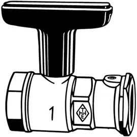 HEIMEIER Globo P-S Pumpenkugelhahn Rotguss 1 1/4" x 1 1/4" mit Schwerkraftbremse