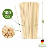 100 Zuckerwattestäbe 30 cm aus Kiefernholz 4 x 4 mm Vierkantstäbe