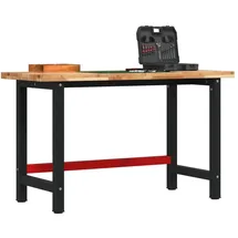 vidaXL Werkbank 140x60x83 cm Massivholz Akazie Rechteckig