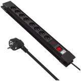 Maclean Brackets Steckdosenleiste 1,5 m Schwarz 8 St.