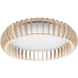 Trio Monte 1 LED Deckenleuchte 60 cm Holz Kunststoff weiß