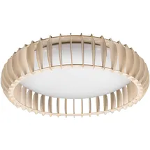 Trio Monte 1 LED Deckenleuchte 60 cm Holz Kunststoff weiß