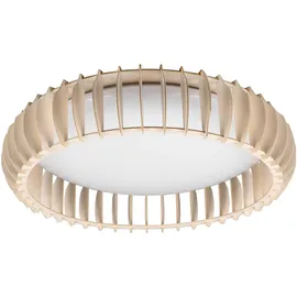 Trio Monte 1 LED Deckenleuchte 60 cm Holz Kunststoff weiß