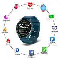 autolock Smartwatch mit Blutdruckmessung,Fitness-Tracker,Gesundheits-Tracker Smartwatch (1,28 Zoll), IP67,wasserdichte Smartwatch für Damen und Herren Smartwatch blau