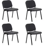HJH Office Besucherstuhl XT 600 Polyester schwarz 4er Pack