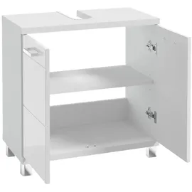 Möbel Kraft Waschbeckenunterschrank 60 x 60 x 32,0 cm Weiß