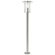 Brilliant Außenstandleuchte Edelstahl 100 cm E27 40W spritzwassergeschützt silberfarben