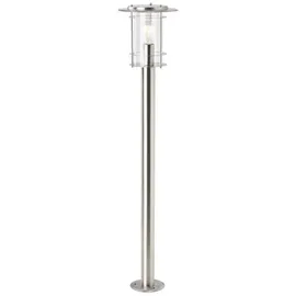 Brilliant Außenstandleuchte Edelstahl 100 cm E27 40W spritzwassergeschützt silberfarben
