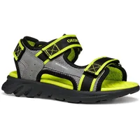 GEOX J AIRADYUM BO Sandal, Grey/Lime, 30 EU