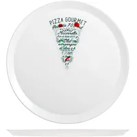 Home 844744 Ronda Pizzateller, Glas, Opal, 33,5 cm, 6 Stück